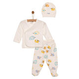 HelloBaby Unisex Zıbın-Şapka-Patikli Alt Unisex