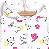 HelloBaby Basic Kız Desenli  Kapüşonlu Hırka Kız Bebek