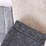 HelloBaby Kız Bebek 3lü Havlu Çorap Gri Melanj