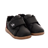BabyWalk Unisex Bot Suni Deri Siyah