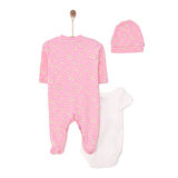 HelloBaby Kız Tulum-Body-Şapka Kız Bebek