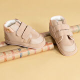 HelloBaby Kız Bebek Yürüme Öncesi Ayakkabı Suni Deri Bej