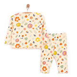 HelloBaby Kız Çiçek Desenli Uzun Kol Pijama Takımı