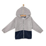 HelloBaby Basic Erkek Fermuarlı Kapüşonlu Polar Hırka Erkek Bebek