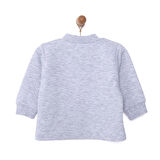 HelloBaby Unisex Hırka Kapitoneli Çıtçıtlı Gri Melanj