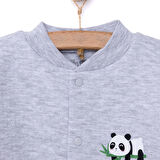 HelloBaby Unisex Hırka Kapitoneli Çıtçıtlı Gri Melanj