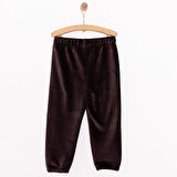 HelloBaby Erkek Bebek Basic Eşofman Alt Kadife Lastikli Paça Ekru