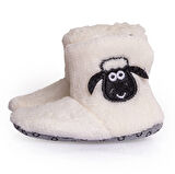 HelloBaby Kuzu Nakışlı Unisex Panduf Unisex