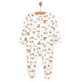 HelloBaby Yenidoğan Erkek  Organik Patikli Tulum Erkek Bebek