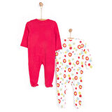 HelloBaby Yenidoğan Kız  2li Patikli Tulum Kız Bebek