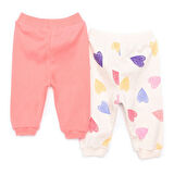 HelloBaby Basic Kız Kalp Desenli 2li Patiksiz Alt Kız Bebek