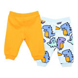 HelloBaby Basic Erkek Dinozor Baskılı 2li Patiksiz Alt Erkek Bebek