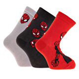 Marvel Spiderman Erkek 3lü Soket Çorap Erkek Bebek