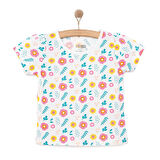HelloBaby Basic Kız Çiçek Desenli T-Shirt Kız Bebek