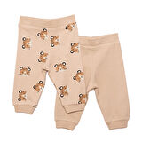 HelloBaby Basic Erkek Ayıcık Baskılı 2li Patiksiz Alt Erkek Bebek