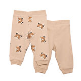 HelloBaby Basic Erkek Ayıcık Baskılı 2li Patiksiz Alt Erkek Bebek
