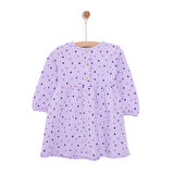 HelloBaby Basic Kız Kalp Desenli Fırfırlı Elbise Kız Bebek