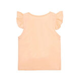 HelloBaby Basic Kız Çiçek ve Kedi Baskılı Atlet T-shirt Kız Bebek