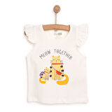 HelloBaby Basic Kız Kedi Baskılı Atlet T-shirt Kız Bebek