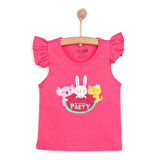HelloBaby Basic Kız Hayvan Baskılı Atlet T-shirt Kız Bebek