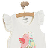 HelloBaby Basic Kız Kuş Baskılı Atlet T-shirt Kız Bebek