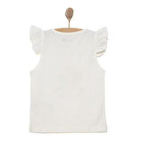 HelloBaby Basic Kız Kuş Baskılı Atlet T-shirt Kız Bebek