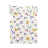 HelloBaby Basic Kız Kalp Desenli Atlet T-shirt Kız Bebek