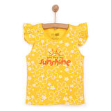 HelloBaby Basic Kız Güneş Işığı Desenli Atlet T-shirt Kız Bebek