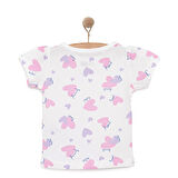 HelloBaby Basic Kız Kalp Desenli T-Shirt Kız Bebek