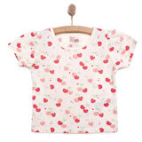 HelloBaby Basic Kız Kiraz Desenli T-Shirt Kız Bebek