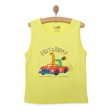 HelloBaby Basic Erkek Hayvan ve Araba Baskılı Atlet Tshirt Erkek Bebek