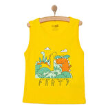 HelloBaby Basic Erkek Dinozor Partisi Baskılı Atlet Tshirt Erkek Bebek