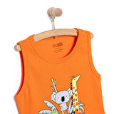 HelloBaby Basic Erkek Hayvan Baskılı Atlet Tshirt Erkek Bebek