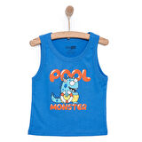 HelloBaby Basic Erkek Yüzücü Canavar Baskılı Atlet Tshirt Erkek Bebek