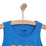 HelloBaby Basic Erkek Yüzücü Canavar Baskılı Atlet Tshirt Erkek Bebek