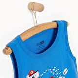 HelloBaby Basic Erkek Hayvan İtfaiye Baskılı Atlet Tshirt Erkek Bebek