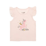 HelloBaby Basic Kız Melek Unicorn Baskılı Atlet T-shirt Kız Bebek