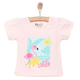 HelloBaby Basic Kız Flamingo Baskılı T-Shirt Kız Bebek