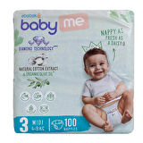 baby me Midi 3 Numara Bebek Bezi 4-9 kg 100 Adet