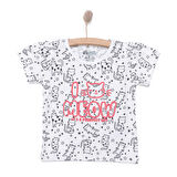 HelloBaby Basic Kız Meow Desenli T-Shirt Kız Bebek