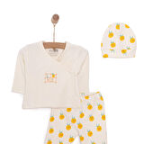 HelloBaby Kız Zıbın-Şapka-Patikli Alt Kız Bebek