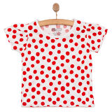 HelloBaby Basic Kız Puantiye Desenli  Baskılı T-Shirt Kız Bebek