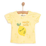 HelloBaby Basic Kız Limon Desenli T-Shirt Kız Bebek
