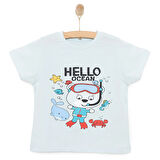 HelloBaby Basic Erkek Okyanus Baskılı T-Shirt Erkek Bebek