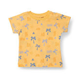 HelloBaby Basic Erkek Palmiye Ağacı Baskılı T-Shirt Erkek Bebek