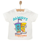 HelloBaby Basic Erkek Pizza Baskılı T-Shirt Erkek Bebek