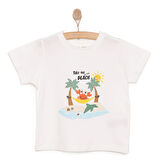 HelloBaby Basic Erkek Plaj Yengeci Baskılı T-Shirt Erkek Bebek