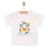 HelloBaby Basic Erkek Plaj Yengeci Baskılı T-Shirt Erkek Bebek