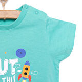 HelloBaby Basic Erkek Uzay Baskılı T-Shirt Erkek Bebek