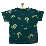 HelloBaby Basic Erkek Yaprak Baskılı T-Shirt Erkek Bebek